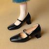 Zapatos Nuevos de Primavera y Otoño para Mujer 2026, Zapatos Mary Jane Simples con Correas y Boca Baja, Tallas 40-43, Zapatos de Exportación