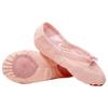 Zapatillas de ballet para niños, de lona gruesa, para mujer, para danza, yoga, suela suave, con garra de gato, dos piezas, bajas y suaves, con forro de cuero.