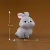 Decoraciones de paisajes en miniatura: un conjunto lindo y creativo de pequeñas figuras de conejos, figuras de animales y adornos de resina para escritorios