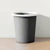 Lixeira de Grande Capacidade para Uso Doméstico na Sala de Estar, Banheiro, Cozinha e Quarto, com um Design Elegante na Cor Creme e Anel de Pressão