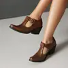 Zapatos de Piel de Tacón Alto y Punta Fina para Mujer, Tallas 34-45, Adecuados para Todas las Estaciones, Zapatos de Moda para Mujer, Suela de Goma, Color Sólido, Zapatos de Corte Bajo Individuales para Mujer