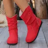 Exportação Transfronteiriça 2025 Botas de Cowboy Western Retrô Primavera e Outono Novas Botas Curtas de Camurça Botas Birkenstock Botas Casuais tipo Pão