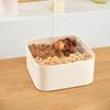 Caixa de bandeja de frutas com compartimentos multicamadas, caixa de armazenamento de lanches e nozes para mesa de escritório, sala de estar, caixa organizadora de artigos diversos para mesa de centro com tampa