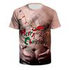 Camiseta navideña fea de hombre de fábrica cuello redondo patrón de dos piezas falsas holiday a generation of hair