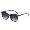 Gafas de Sol de Moda Ovaladas Nuevas Transfronterizas 2025 Retro Redondas Simples Patilla con Remaches Imitación Madera Europeas y Americanas