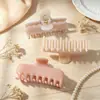 Pinza para el cabello de estilo coreano color rosa melocotón y café con leche, con un toque de alta gama, pinza de tiburón limpia y simple, pasador elegante, accesorios para el cabello al por mayor