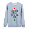 Sudadera Divertida de Manga Larga Holgada con Estampado de Animales Estilo Europeo y Americano para Mujer 2025 con Cuello Redondo