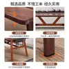 Juego de mesa y sillas para apartamentos pequeños, moderno minimalista, restaurante de comida rápida casual, uso comercial, sillas de cuerno de vaca de cuero, combinación de mesa rectangular