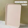 Bandeja Creativa de Trigo Plástico Placa Imitación Madera Rectangular Plato de Té Plato de Cena Hogar Restaurante Plato Difícil Plato para Huesos