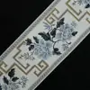 12cm Caminero de Mesa Caminero de Cama Cojín de Encaje para Sofá Jacquard Bordado Cinta de Encaje Porcelana Azul y Blanca Peonía Encaje de Estilo Chino Nuevo