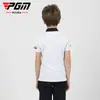 Ropa de Golf Pgm Kidsren para Niños y Niñas Ropa de Manga Corta Transpirable Agujero Cuello Polo Verano Deportes Tops para Niños