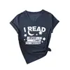 Eu Leio Depois da Hora de Dormir Loja Independente da Amazon Camiseta Feminina Confortável e Versátil com Decote V e Manga Curta