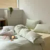 2026 Novo Modelo Conjunto de Quatro Peças 100% Algodão Estilo Nórdico Combinável Temporada Estudantil Conjunto de Lençol de Cama e Lençol com Elástico de Três Peças para Dormitório