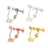 Convertidor de Pendiente de Oreja a Clip de Oreja Zirconia Microincrustada Clip de Oreja de Tornillo Pendientes Sin Agujeros en las Orejas Accesorios de Joyería DIY