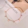 Una generación de minoría coreana titanio acero diamante amor tobillera oro rosa moda Joker accesorios