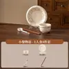 Conjunto criativo e estiloso de tigelas cerâmicas sob esmalte com padrão de pera fosco, incluindo tigelas de sopa, pratos, tigelas de duas alças e louças cerâmicas