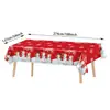 Mantel Navideño de Amazon Transfronterizo Árbol de Navidad Copo de Nieve Muñeco de Nieve Plástico Rojo Desechable Decoración de Fiesta Suministros