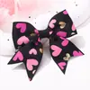 Novo Prendedor de Cabelo com Laço Estampado Infantil Acessórios de Cabelo Coloridos Moda Bebê Presilha Lateral 4895