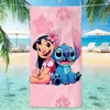 Toalla de Baño de Microfibra Linda de Stitch, Toalla de Playa Absorbente de Agua de Secado Rápido para Exteriores, Toalla Deportiva para B&B, Suministro Directo del Fabricante