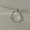 Anillo de Dedo Índice de Plata de Ley S925 con Perla Natural Estilo Coreano para Mujer Diseño de Nicho Moda Elegante de Gama Alta