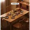 Mesa de comedor de madera maciza nórdica, moderna mesa de comedor rectangular para el hogar, mesa de comedor y silla de estilo japonés, combinación sencilla para apartamento pequeño