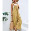 Em estoque 2023 Mais vendido da Amazon eBay site independente wish Moda feminina europeia e americana popular vestido longo casual de alça cor sólida
