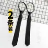 Versión coreana de corbata pequeña universitaria estilo Harajuku para estudiantes hombres y mujeres 5CM sin cremallera corbata de camisa femenina Ins japonés JK moda