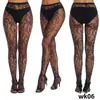 Medias Eróticas Transfronterizas Europeas y Americanas, Medias de Red Sexy con Diseños de Tatuajes, Pantalones de Malla Enteros Vintage Jacquard con Pies