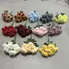 Flor Artificial nueve cabezas diamante rosa mango rayo fondo haz decoración del hogar camino plomo rizado conjunto pared de flores boda Exterior