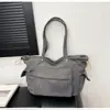 Bolsa de Tela Transfronteriza Estilo Bolso Tote Simple Estilo Coreano para Mujer, Bolso de Hombro de Gran Capacidad para Viajes, Bolso de Mano de Nylon Moderno y Versátil
