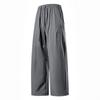 072569 Novo 2025 Tendência Casal Outdoor Gelo Seda Calça Longa Masculina e Feminina Estilo Hong Kong Reta Comprimento Total Perna Larga Ultra-Fina Calças