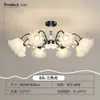 Lámpara de araña para sala de estar de nuevo estilo 2026 color crema, Lámpara de cristal simple moderna de lujo ligero, Lámpara de flor nórdica para dormitorio y comedor