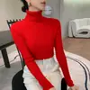 Suéter de cuello alto de alta gama y elegante para mujer, nueva colección otoño/invierno 2026, corte ajustado, adelgazante, tejido, capa base engrosada