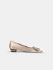 2026 Início da Primavera Sapatos Femininos Rv Fivela Quadrada Bico Quadrado Strass Cetim Salto Grosso Rasteirinhas Salto Grosso Bico Quadrado