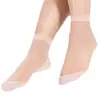 Meias Finas de Seda Fennas para Verão Femininas, Meias Curtas de Veludo Translúcido com Ponta Reforçada, Anti-Puxões de Alta Qualidade Atacado Estilo Fino de Seda Preta