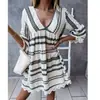 Destaque Roupas Europeias e Americanas Comércio Exterior Transfronteiriço Estação Independente Amazon Novo Vestido com Manga de Renda Feminino Verão