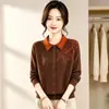 Nueva colección de otoño e invierno: Elegante cárdigan de punto jacquard con cuello alto, diseñado para mujeres de mediana edad y mayores, una prenda exterior elegante
