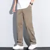 Calças Casuais de Perna Reta em Lyocell Tencel para Homem Primavera 2026 Calças Finas Soltas de Seda Gelada Jeans Versátil para Homem