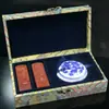 Caja de Sello de Tinta Dorada Nube Doble Sello de Gama Alta, Joyero, Caja de Regalo, Caja de Empaque de Porcelana, Caja de Regalo, Caja de Almacenamiento