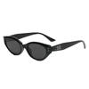 Novos óculos de olho de gato Europa e Estados Unidos Cross-border Triangle Cat's Eye Óculos de sol Retro Street Shooting Fashion All-match Small Frame Espelho feminino