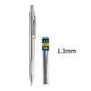 Portaminas de acero inoxidable 0.3/0.5/0.7/0.9/1.3/2.0mm lápiz activo metálico salida de fábrica