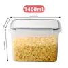 Almacenamiento de Cocina Caja Transparente para Conservar Frescura Caja de Almacenamiento de PP de Grado Alimenticio Tarro de Almacenamiento de Granos Tarro Sellado de Plástico Transparente