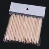 Palo Corto de Madera Naranja para Remover Arte de Uñas Multifuncional Doble Punta Removedor de Belleza Presiona Uñas Postizas Empujador de Cutícula en Relieve 100 Piezas/Paquete