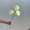 Flores Artificiais com 3 Cabeças Grandes de Rosa, Cascata de Parede de Flores Decoração Suave Arte Floral para Casamentos, Salões de Casamento, Enfeites de Decoração para Casa, Flores Artificiais