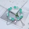 Pulsera de Cristal de Sirena Estilo Bosque Dulce Hada Súper Diseño Nicho Ins Femenino Versátil Estudiante Mejor Amiga Pulsera DIY