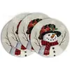 Jogos Americanos Populares de Natal da Amazon Estampa de Quebra-Nozes Material de Linho Decoração de Mesa de Inverno Jogo Americano Redondo