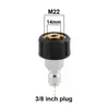 Conexión de accesorio para hidrolavadora pistola de agua adaptador M22-14 combinación rápida de rosca macho-hembra interna y externa de 3/8