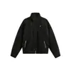 Chaqueta de Cuero PU Decorativa con Cremallera para Motocicleta para Hombre Otoño Americana Holgada Cuello Alto Versátil Chaqueta de Cuello Alto de Gama Alta