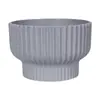 Vaso de Flor de Porcelana Imitação, Estilo Europeu Fosco, Design Criativo de Listras Verticais, Suporte Alto para Varanda, Sala de Estar, Decoração de Mesa, Adequado para Plantas Verdes, Jiboias, Orquídeas e Plantas em Vasos