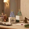 Vidraria Zibo, planta em vaso de árvore de Natal temática de neve sólida, exclusivamente para vendas transfronteiriças, artesanato em vidro, enfeites de mesa criativos, atacado